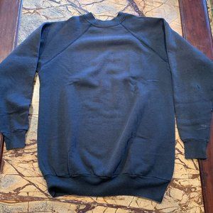 Vintage Black Blank Sweatshirt - Made in USA